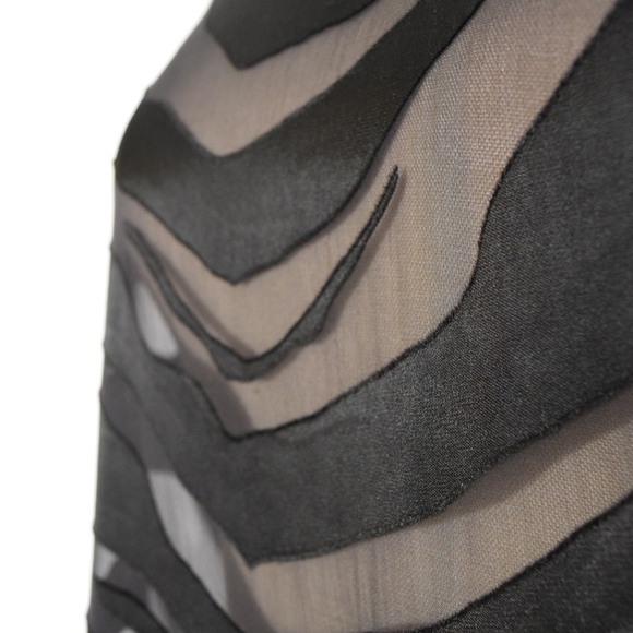 ❌SOLD❌EQUIPMENT Black Burnout Silk Zebra Blouse - Picture 3 of 5